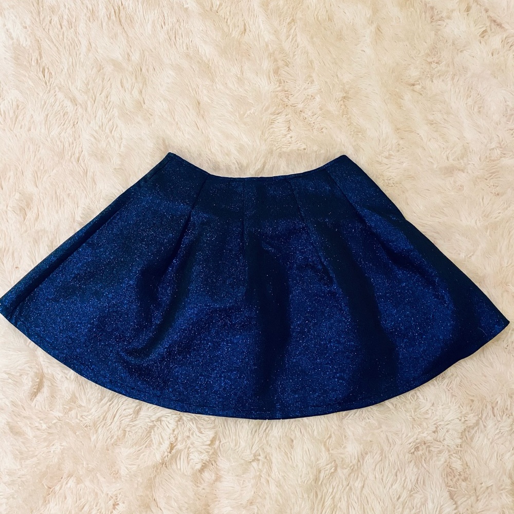 Navy Blue Mini Circle Skirt